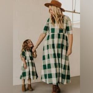 Roolee Green Buffalo print Dress